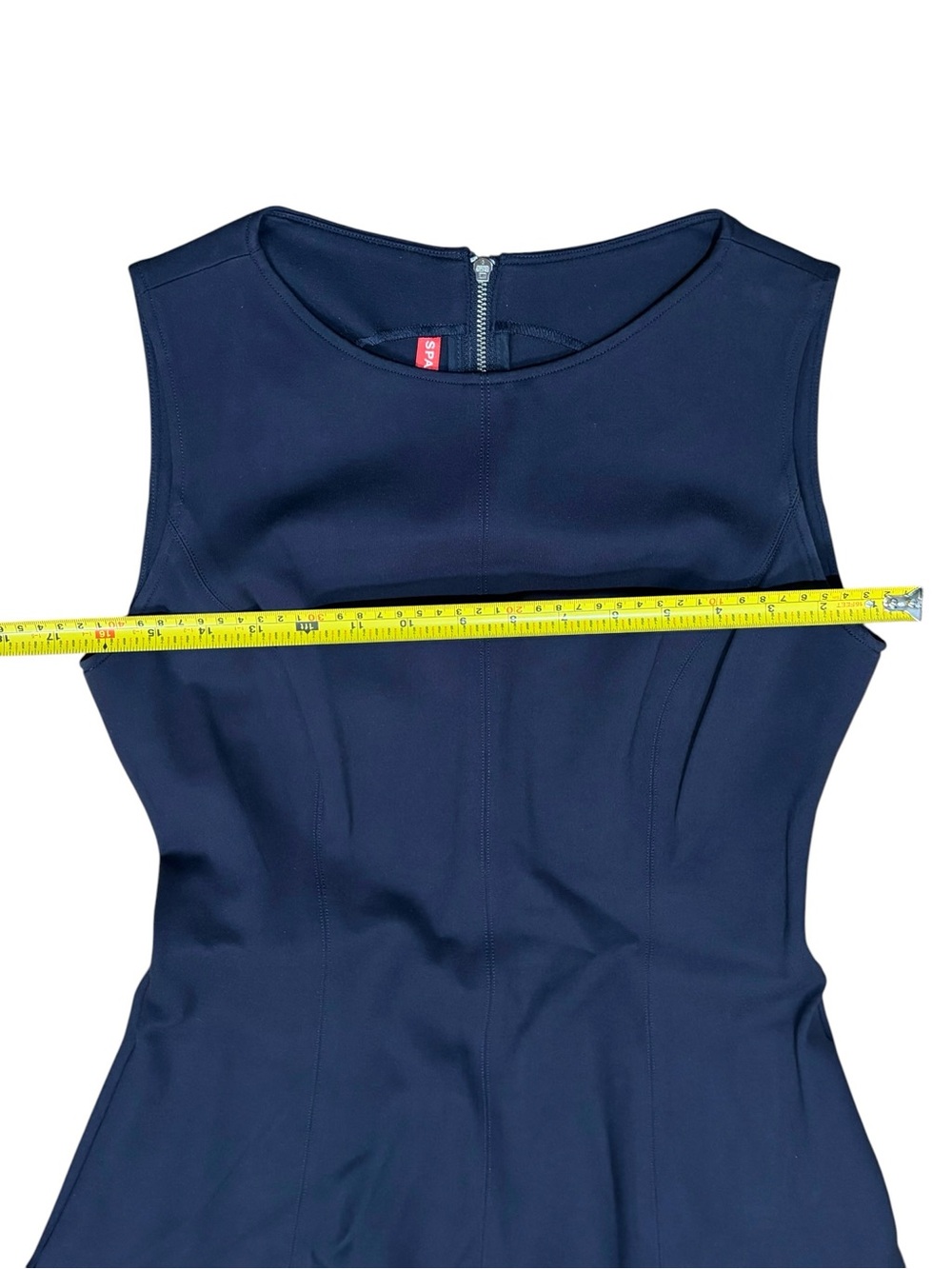 Spanx Sz S Dress Classic Navy Blue Fit & Flare Sleeveless A-Line Preppy Casual. - Picture 7 of 9